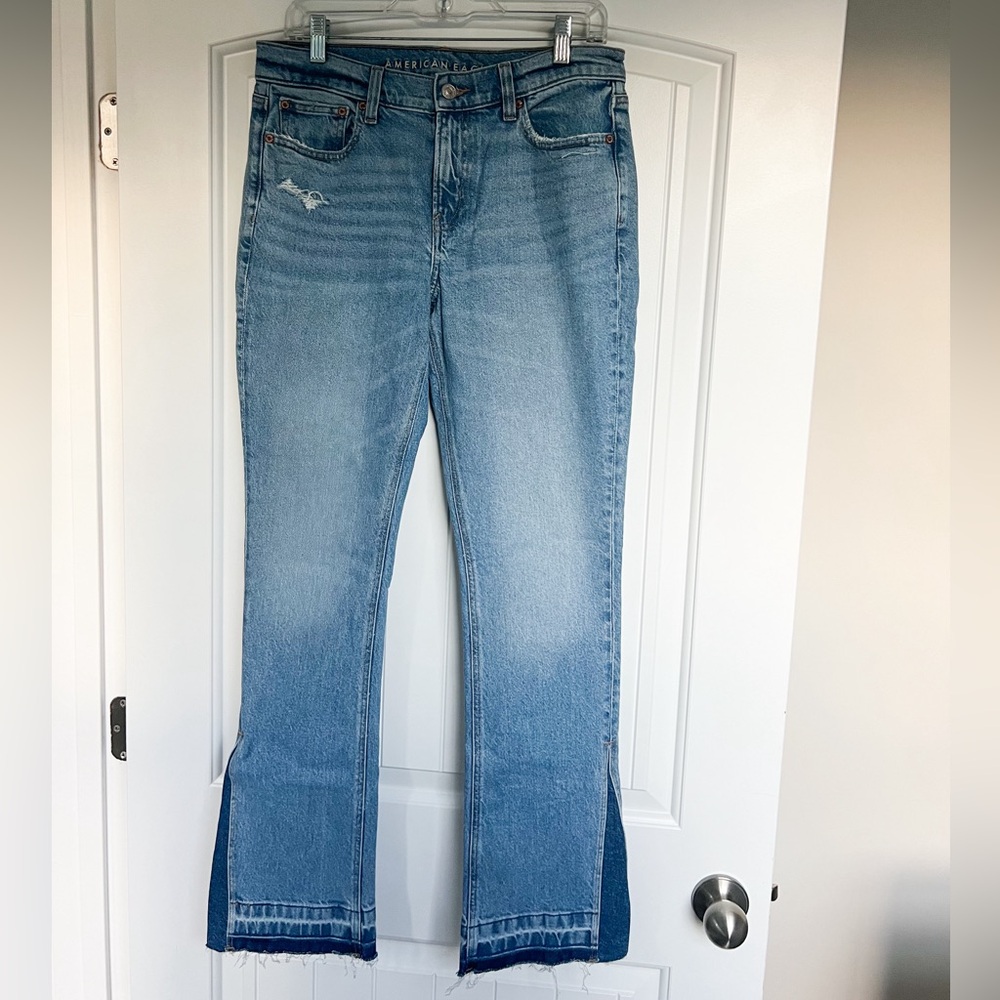 American Eagle 90’s Mid Rise Skinny Kick Jeans Size 8